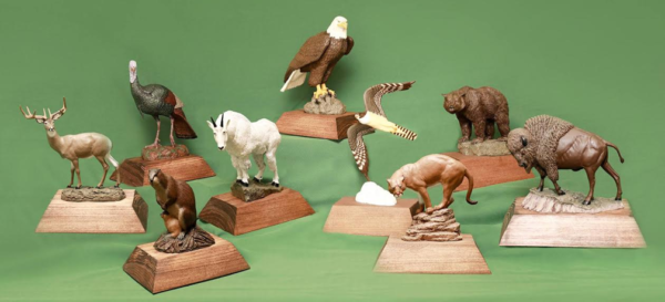 awards_group_cut Unique to the program: Beautiful statuettes featuring America's wildlife